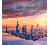 Norimpex - Puzzle Quadro Diamant: Veduta di un paesaggio innevato 30x40cm - 1-39 Pezzi