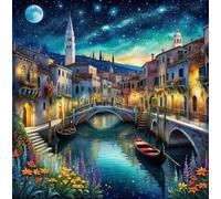 Norimpex - Puzzle Quadro Diamant: Venezia di notte 30x40cm - 1-39 Pezzi
