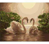 Norimpex - Puzzle Quadro diamante: Canto del cigno 30x40cm - 1-39 Pezzi