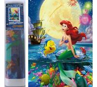 Norimpex - Puzzle Quadro Diamante La Sirenetta Ariel 30x40cm - 1-39 Pezzi