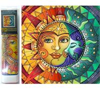 Norimpex - Puzzle Quadro diamante: Luna con sole 30x30cm 7D - 1-39 Pezzi