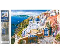 Norimpex - Puzzle Quadro diamante: Santorini 30x40cm - 1-39 Pezzi
