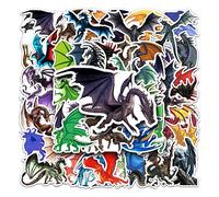 Norinoya 50 adesivi a forma di drago per scrapbooking, regalo di compleanno, forniture per feste, decorazioni per torte, adesivi per artigianato artistico, forniture per timbratura