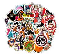 Norinoya - 50 adesivi anime per Dragon Ball, adesivi in vinile impermeabili per laptop, borraccia, computer, Mac, iPad, custodia per telefono, paraurti, skateboard, bagagli