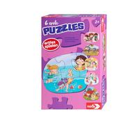 Noris 6 primi puzzle - attività, divertimento puzzle per bambini dai 2 anni in su, parti extra grandi, scene quotidiane come lettura, cottura e ciclismo, set puzzle per bambini per promuovere abilità