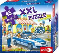 Noris 606031792 - Puzzle gigante XXL, su strisce con la polizia, con 45 pezzi (dimensioni totali: 64 x 44 cm), per bambini dai 3 anni in su