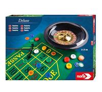 noris 606102025 - Set roulette Deluxe con 2 sfere in acciaio, 60 fiche e altri accessori per una vera atmosfera da casinò, dai 6 anni in su