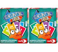 noris 606264524 Gioco opposto - Gioco di Carte a Partire dai 10 Anni per Bambini e Adulti - Gioco Breve per allenare i Muscoli del Cervello e del Salmone per 3-6 Giocatori (Confezione da 2)