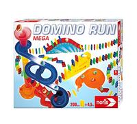 Noris Domino Run Mega 606062023 - Set di 200 pietre, biglie, pista e altri accessori, a partire da 3 anni