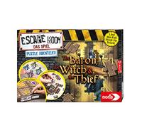 Noris Escape Room 606101976 - Puzzle con Avventura, The Baron, The Witch & The Thief - Famiglia e Gioco da Tavolo per Appassionati di Puzzle, con 3 Casi, dai 14 Anni in su, Marrone Chiaro