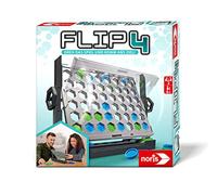 Noris Flip4 606064599 - Gioco classico da 4 pezzi, per bambini dai 6 anni in su, gioco di strategia per 2 giocatori