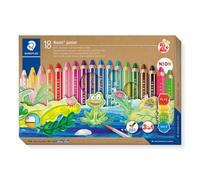 STAEDTLER Noris junior 3-in-1 colouring pencil pack of 18 assorted colours + sha