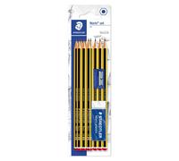 Noris - Retro A Scuola Essenziale 10 Hb Grafite Pastelli 1 Eraser & 1