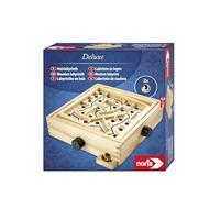 Noris- Simba Toys Deluxe a Partire dai 6 Anni in su, Labirinto in Legno (20 x 20 cm) con 2 Palline, Gioco di abilità per Bambini e Adulti, Multicolore, 4000826004615