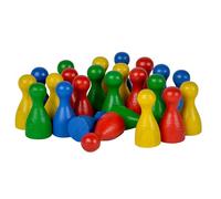 Noris Spiele 606154362 - 24 Birilli in Legno colorato per Halma