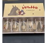 NORITAKE Studio Ghibli My Neighbor Totoro 5 tazze di vetro mai usate in...