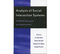 Noriyuki Murata Analysis of Social Interaction Systems (Tascabile)