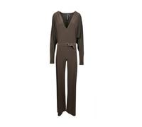 Norma Kamali - Tuta marrone con maniche a kimono e pantaloni larghi - - Jumpsuits & Playsuits - Donna - Marrone - L