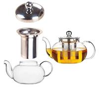 NORMAHN - Teiera in vetro borosilicato - Bollitore per tè - Teiere con infusore rimovibile - 800ml