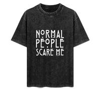 Normal People Scare Me Unisex T-Shirt Black Mens Top Tee M