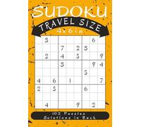 Normal Sudoku - Travel Size - 4x6, 102 Puzzles, Solutions in Back: Pocket Size Sudoku Puzzle Book for Relaxation, Adults, Teens