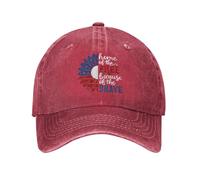 Normale Baseball Cappelli Home of The Free Because of The Brave Movimento Berretto Casual Trucker Cappellino per Viaggi Donna Estate
