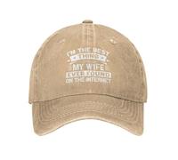 Normale Baseball Cappelli I'm The Best Thing My Wife Ever Found On The Internet Trucker Cappello Moda Visiera Baseball per Esterna Viaggi Running