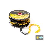 Normaluz RD80740 Catena Plastica 6 mm Nero Giallo 25 m, 25 m