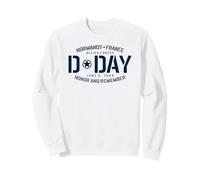 Normandia Francia D-Day Honor And Remember Solid Navy Print Felpa