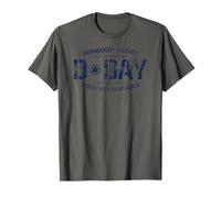 Normandia Francia D-Day Honor And Remember Stampa Blu Scuro Maglietta