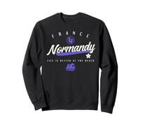 Normandia - T-shirt da spiaggia Francia Felpa