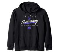 Normandia - T-shirt da spiaggia Francia Felpa con Cappuccio