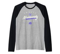 Normandia - T-shirt da spiaggia Francia Maglia con Maniche Raglan