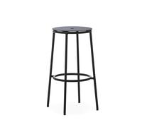 Normann Copenhagen Circa Sgabello Bar H75 Nero/Alluminio Nero