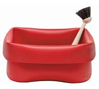 Normann Copenhagen - Contenitore per lavello con spazzola in gomma, colore: Rosso