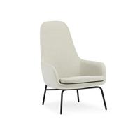 Normann Copenhagen Era Poltrona Alta Acciaio Nero /Main Line Flax MLF20