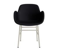 Normann Copenhagen Form Sedia da Pranzo con Braccioli Imbottiti Gruppo 7 Grigio Caldo/Acciaio