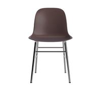 Normann Copenhagen Form Sedia da Tavolo da Pranzo Marrone/ Cromo