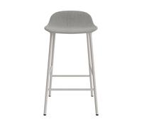 Normann Copenhagen Form Sgabello da Bar 65 cm Imbottito Gruppo 2 Grigio caldo/Acciaio