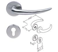 NORMBAU Set maniglie per porte serie EST. ZG 61