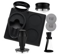 Normcore Kit da barista 7 in 1 da 58,5 mm: manomissione caffè, strumento distributore, WDT con supporto, imbuto dosatore, set schermo a disco, tappetino per pressatura compatto, supporto portafiltro,