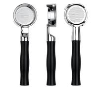Normcore Portafiltro senza fondo sottile da 58 mm con cestello da 18 g, portafiltro nudo con alluminio anodizzato nero, compatibile con macchine Gaggia Classic, cestino di precisione doppio colpo da