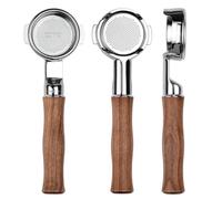 Normcore Portafiltro sottile senza fondo da 58 mm con collo allungato, adatto a teste di gruppo E61, decent, Profitec Go, Flair 58, Ascaso, Lelit, ECM, Rocket, cestello di estrazione alto 18 g, manico