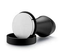 Normcore Pressino per caffè espresso da 51 mm, con molla, strumenti da barista, manomissione caffè con supporto in alluminio anodizzato, base piatta in acciaio inox, nero