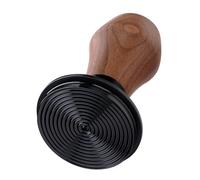 Normcore Pressino per caffè espresso da 58 mm, con base ondulata in titanio PVD, manico in noce americano