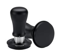 Normcore Pressino per caffè V5 da 58,5 mm, con 6 impostazioni di pressione regolabili, tecnologia a tre molle, base piatta rivestita in titanio, manico in alluminio e supporto in silicone, nero