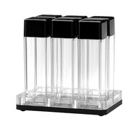 Normcore Set di 6 Tubetti per Chicchi di Caffè con Supporto e Imbuto - Bomba Singola Dose - Contenitori per Espresso - Valvola di Scarico Monouso - Capacità 25-28 g