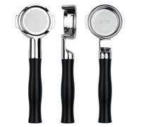 Normcore Silm Portafiltro nudo senza fondo, 58 mm, compatibile con testa del gruppo E61, ECM, Rocket, Sanremo, Synesso, Slayer, VBM, manico in alluminio anodizzato nero e cestino da 18 g