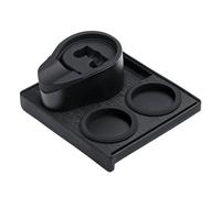 Normcore Stazione di tamponamento per espresso, stazione di pressatura compatta da 51 mm 54 mm, tappetino angolare per barista con supporto per portafiltro, tappetino porta tamper caffè, nero