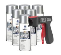 Normfest Silver Star Lackspray Argento 6x 400ml Per Cerchi + Impugnatura